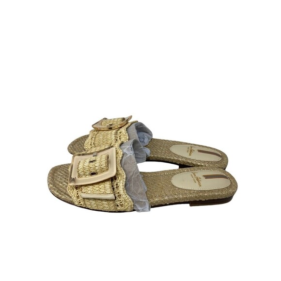 Sam Edelman Flip Flops Women's Size 10 Medium Grass Woven Bambi Natural Rafflia - Picture 4 of 12